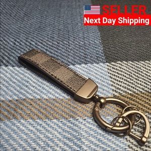 Luxury Leather Print Keychain